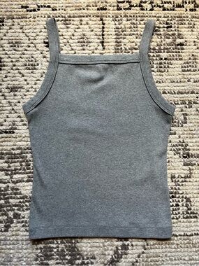 Abercrombie & Fitch Gray Ribbed Square-Neck Tank Size M Like New